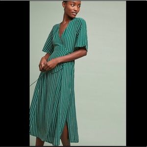 Faithful the Brand Green Wrap Dress